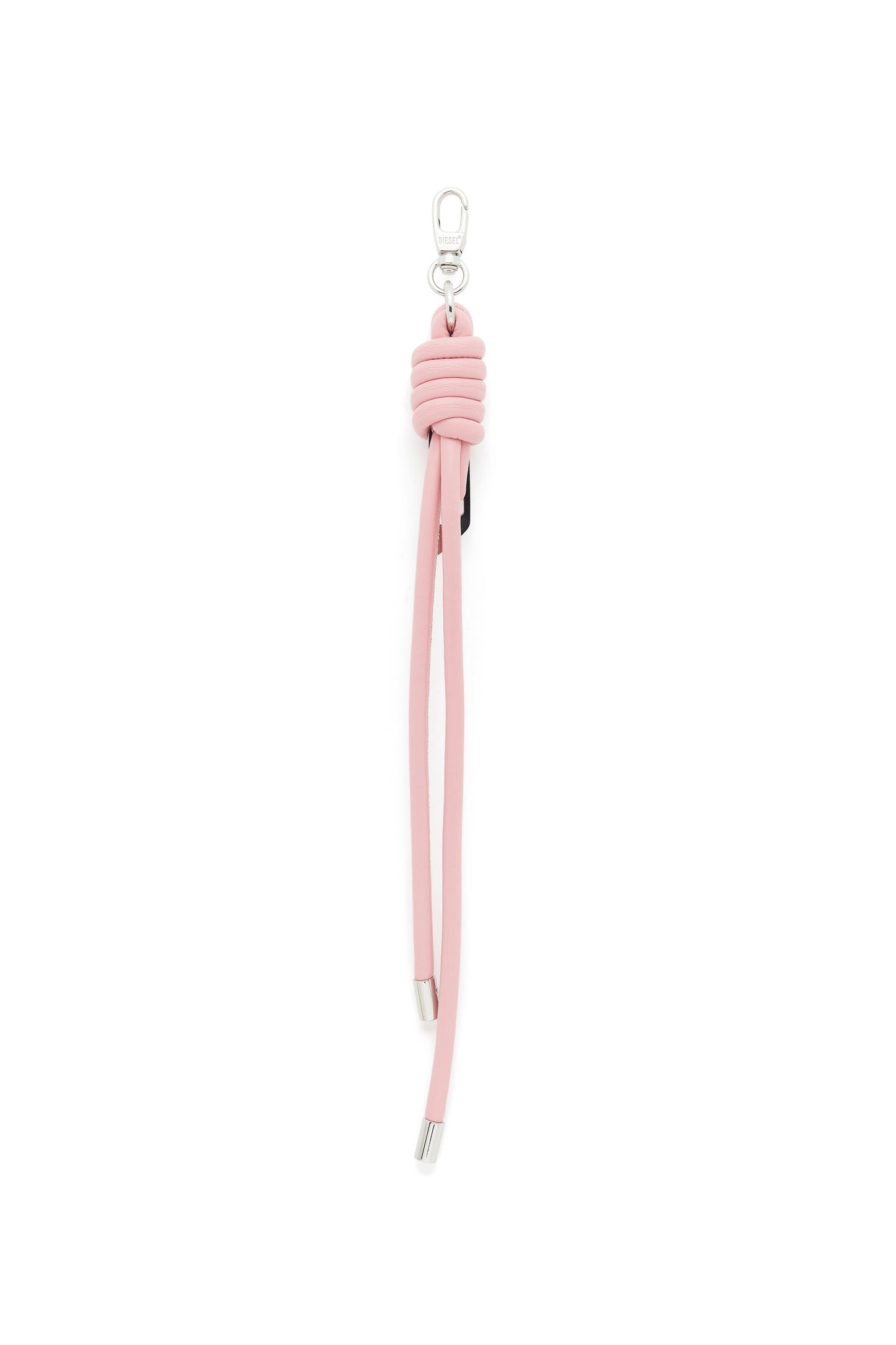 Knotted-straps charm in metal and PU