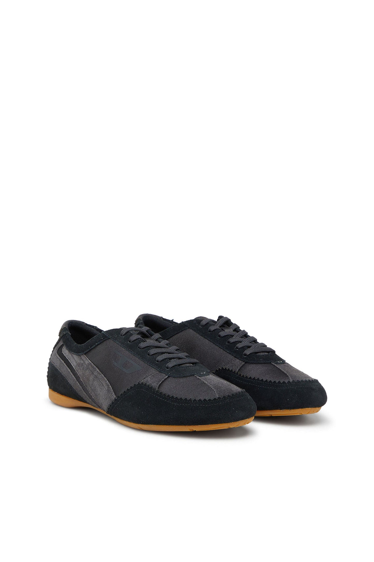 D-Mile-Flat sneakers with suede overlays