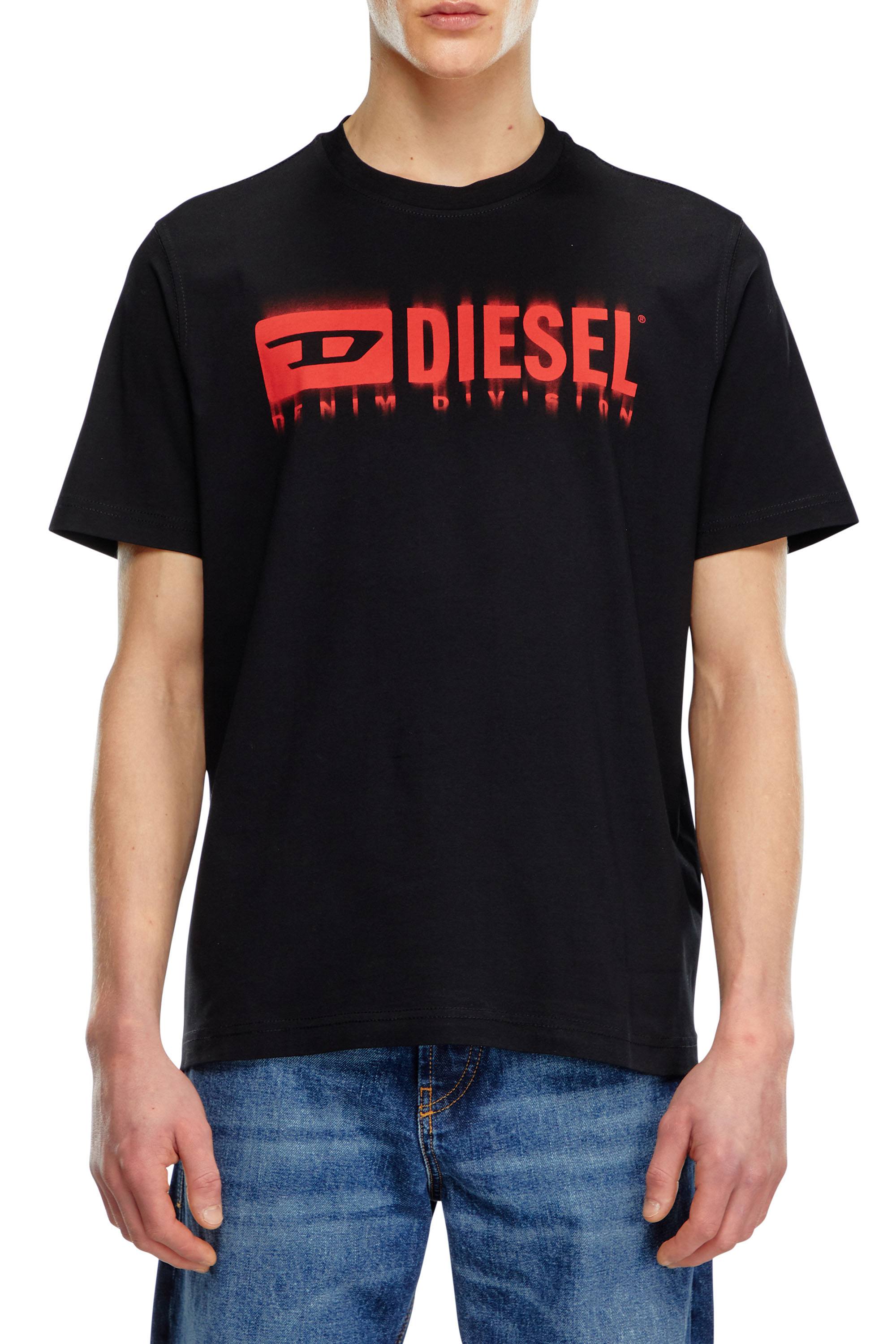 

T-shirt with blurry Diesel logo